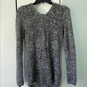 Knitted sweater with hoodie